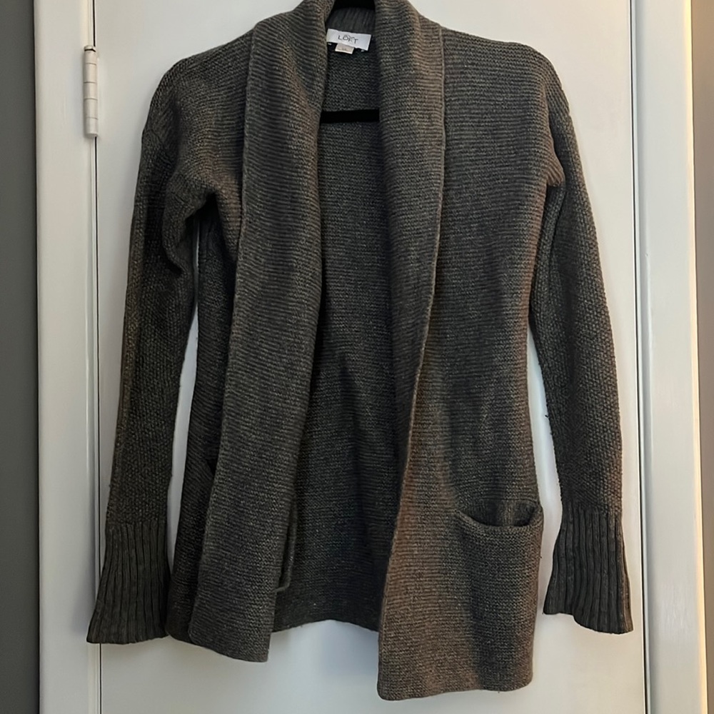 Grey wool Loft cardigan